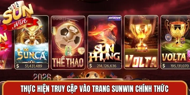 Thực hiện truy cập vào trang Sunwin chính thức