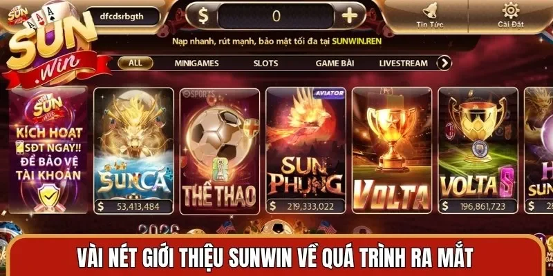 Vài nét giới thiệu sunwin về quá trình ra mắt