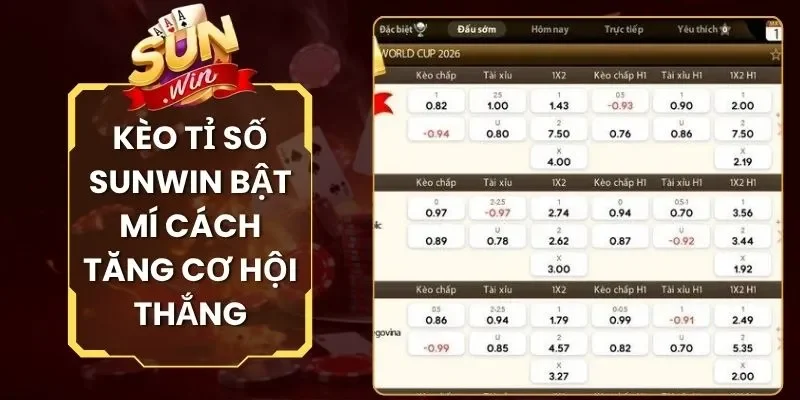 Kèo Tỉ Số Sunwin Bật Mí Cách Tham Gia Tăng Cơ Hội Thắng