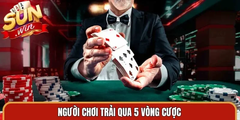 Người chơi trải qua 5 vòng cược