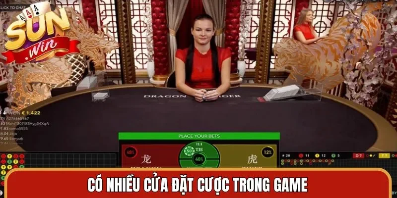 Có nhiều cửa đặt cược trong game