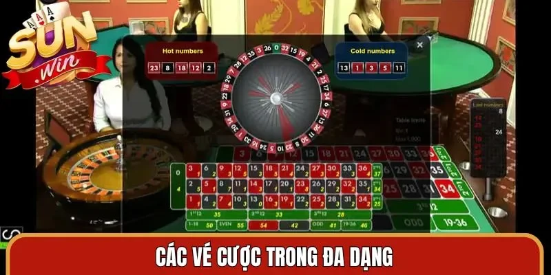 Các vé cược trong đa dạng