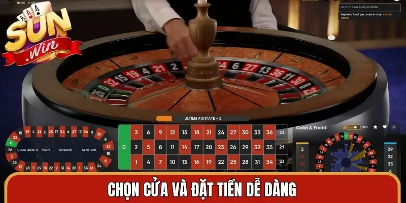 Chọn cửa và đặt tiền dễ dàng