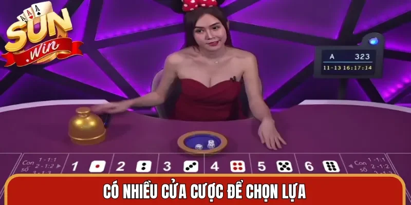 Có nhiều cửa cược để chọn lựa